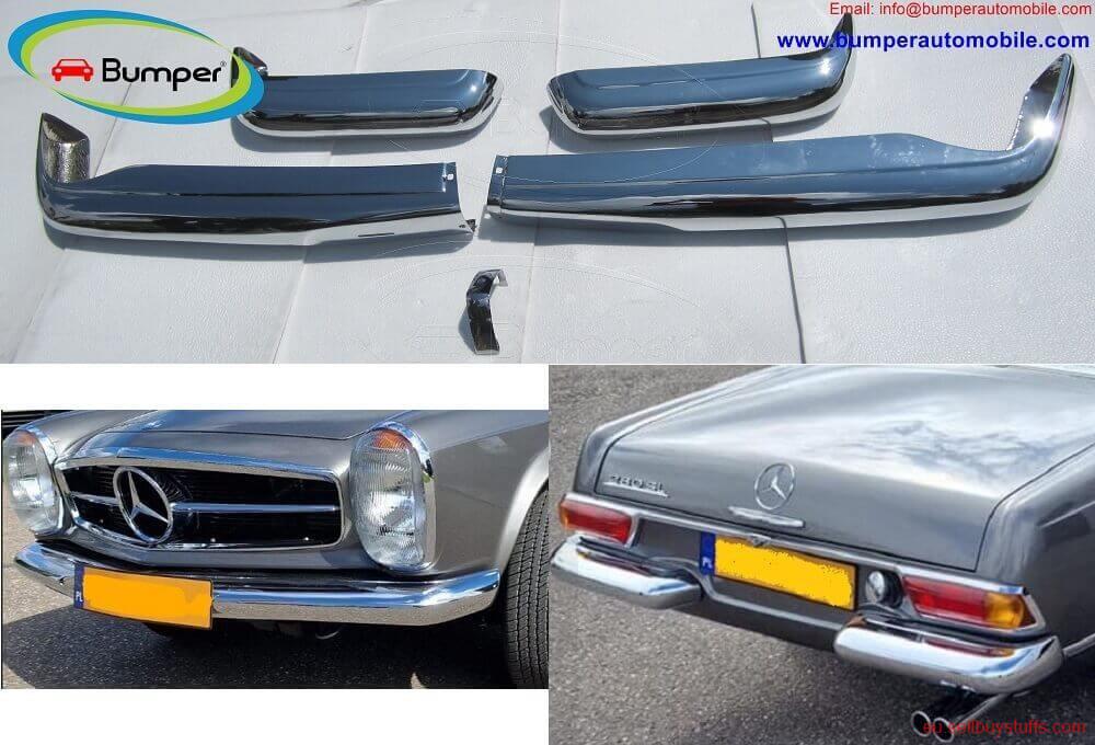 second hand/new: Mercedes Pagode W113 bumpers without over rider (1963 -1971) models 230SL 250SL 280SL