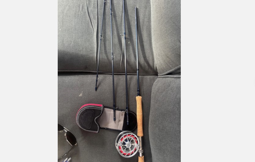 second hand/new: TFO Legacy Flyrod 13'6" 8 weight with a Finatic 9 plus Reel for Fishing