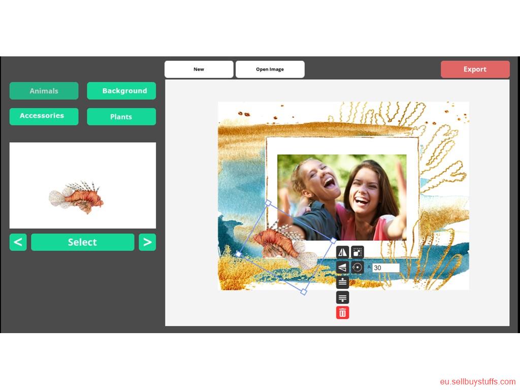 second hand/new: Online Photo Editors with Printable Watercolor Arts